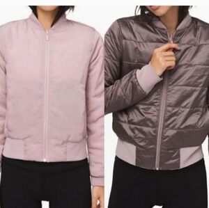 Lululemon Non-Stop Bomber Reversible Smoky Blush Pink Jacket Size 4